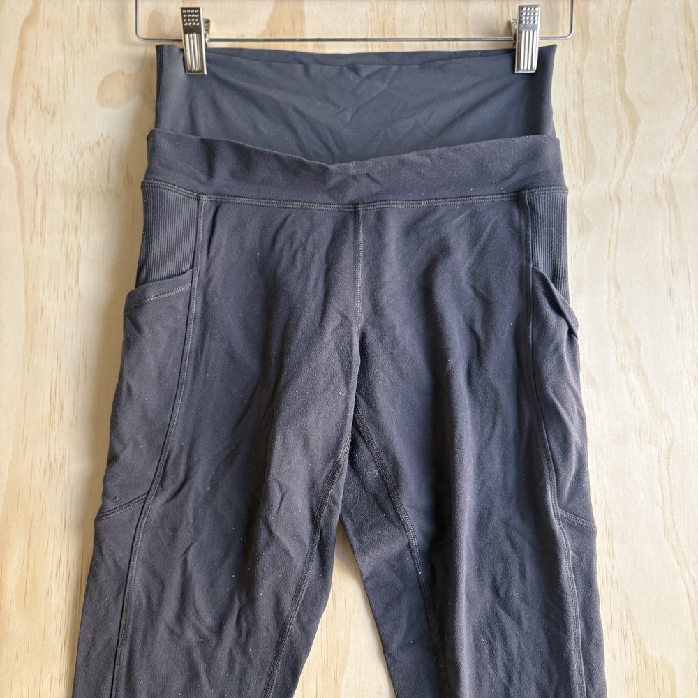 Lululemon Leggings Womens XS Black High Rise Jogger Pockets Yoga Athletic Gym‎